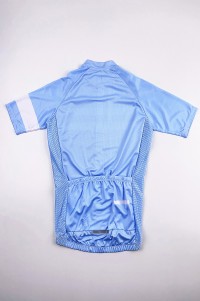 Mass Custom Short Sleeve Cycling Shirt Design Sky Blue Moisture Wicking Road Cycling Shirt Cycling Shirt Center SKCSCP011 front view